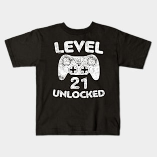 Level 21 21st Video  Birthday Kids T-Shirt